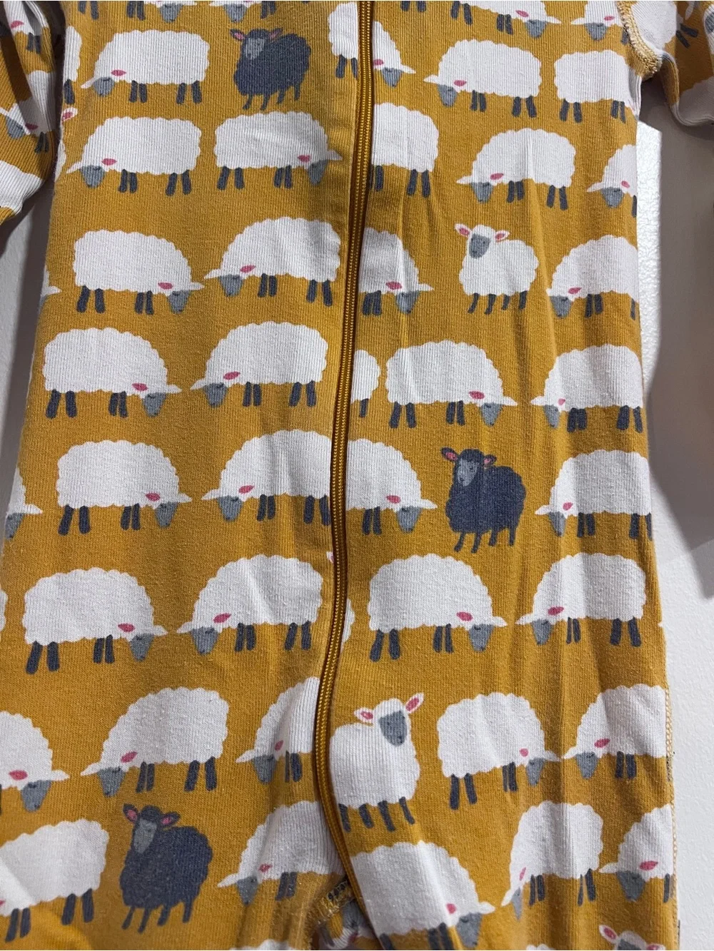 Hanna Andersson Counting Sheep Organic Cotton Footed Pajamas 3T